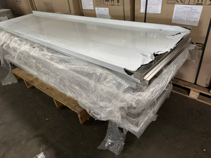 Edelstahl Arbeitsplatte 2400x600 mm verpackt für Lieferung