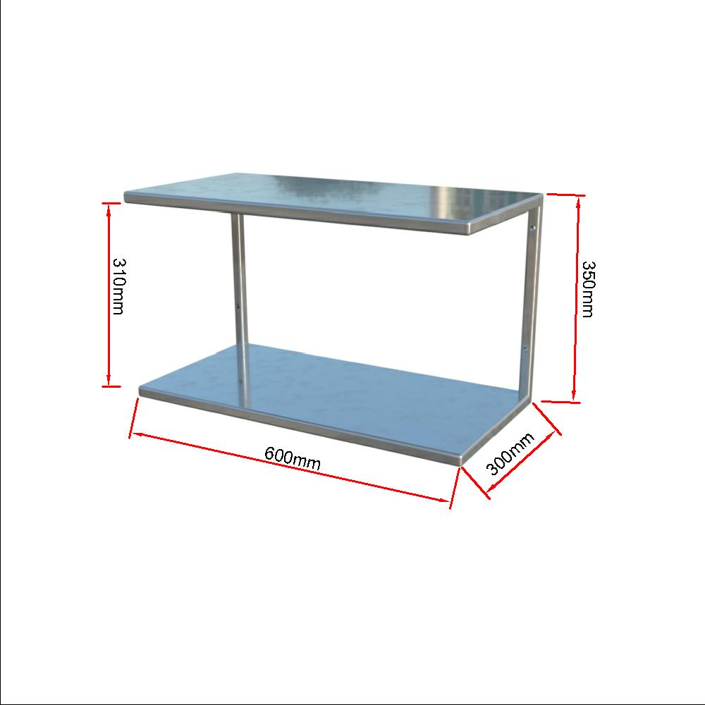 Wandbord 300 zur Wandbefestigung / 2 Etage B:600