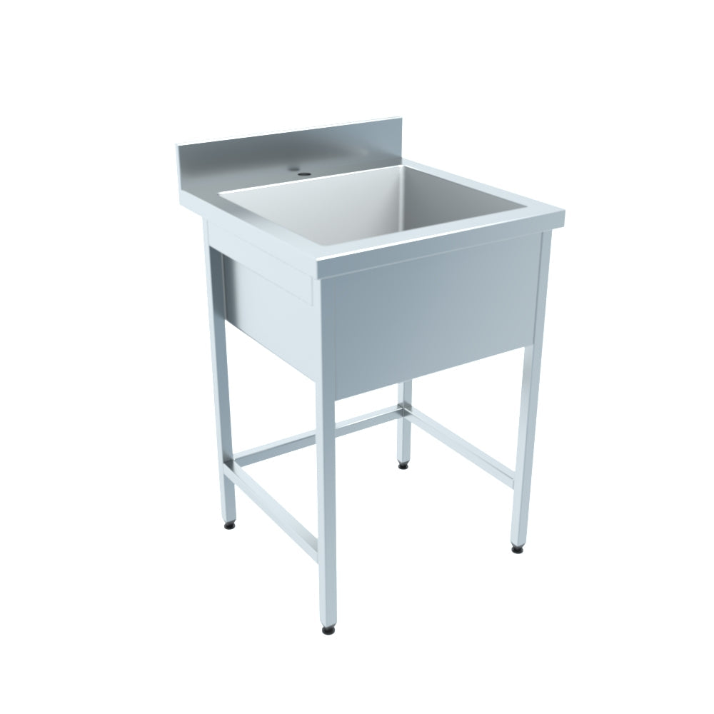 Spültisch Profi 600 / 1 Becken mit Aufkantung B:600