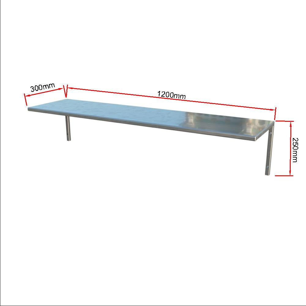 Wandbord 300  zur Wandbefestigung / 1 Etage B:1200